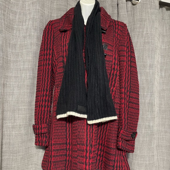 ❗️SOLD❗️Women’s Cute Red and Black Checkered NWOT Pea Coat Winter Coat Fall Coat - Picture 13 of 15